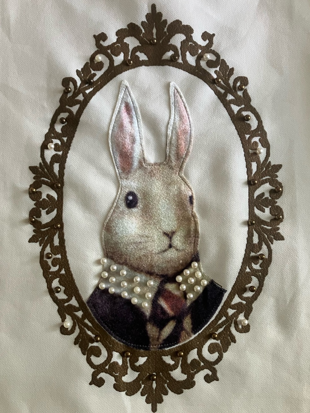 GanLan Collection | Rabbit Print | Blouse | Large - Picture 2 of 9